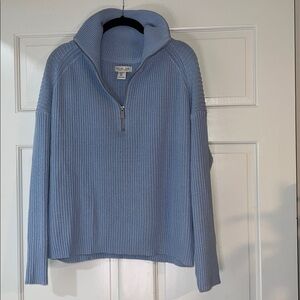 Rachel Zoe Light Blue Knit Zip-Up